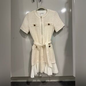 Cream tweed dress